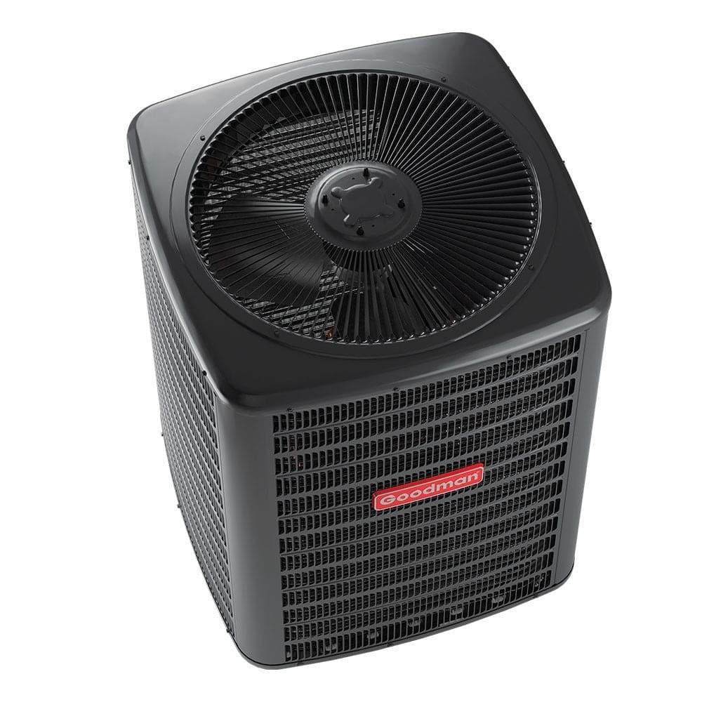 Goodman 3.5 Ton 13 SEER Air Conditioner Condenser - Top Left Angle