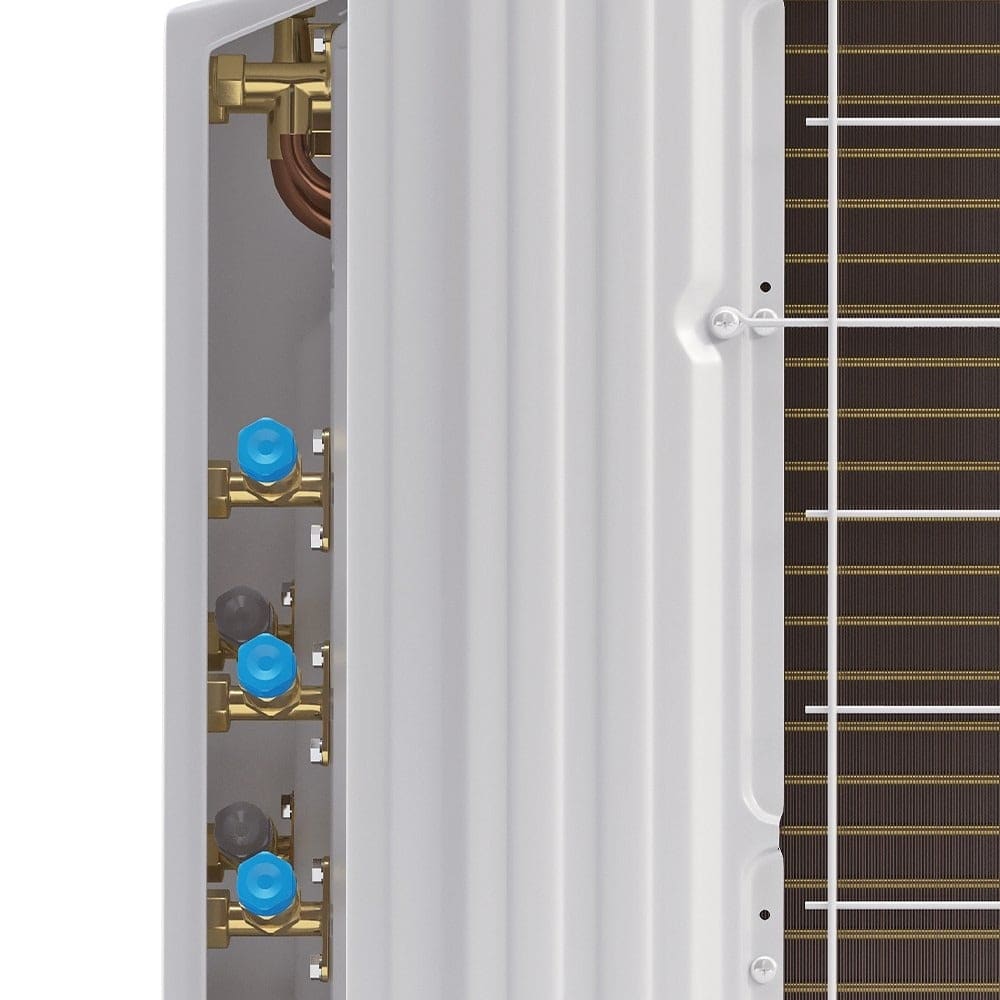 Efficient MRCOOL DIY 4th Gen Heat Pump Condenser with 9k+9k+9k Air Handlers