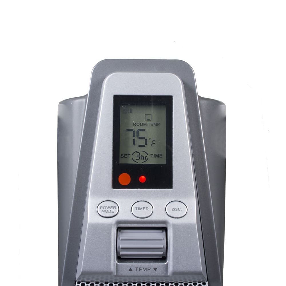 SPT SH-1960B: Tower Ceramic Heater with Thermostat - Close Up Control Panel