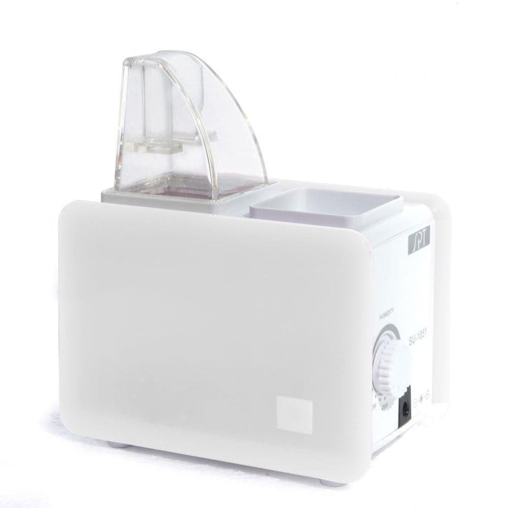 SPT SU-1051B: Personal Humidifier White - Left Front View