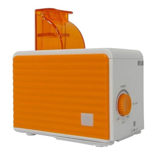 SPT SU-1052: Personal Humidifier with ION - Orange and White Left Front View